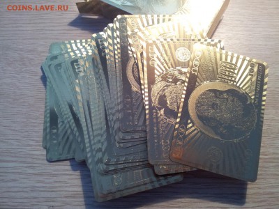 Две колоды позолоченных карт в деревянном боксе (15.05.14) - 20140515_194928