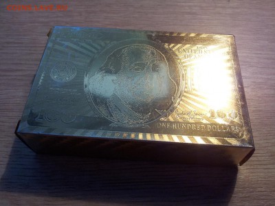 Две колоды позолоченных карт в деревянном боксе (15.05.14) - 20140515_194853