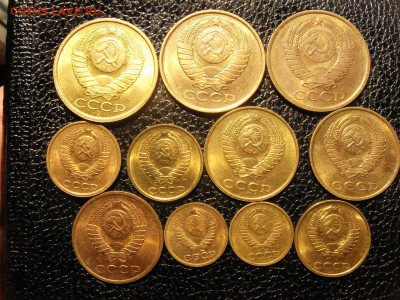 11 монет 1, 2, 3, 5 копеек, период СССР. Штемпельный блеск. - DSC09470.JPG
