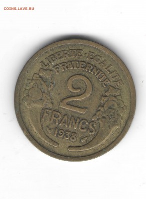ФРАНЦИЯ 2 ФРАНКА 1938 ДО 20.05 - 114