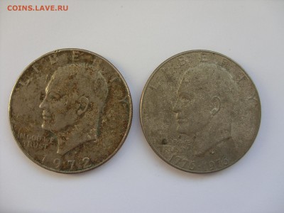 1 доллар США 1972 и 1976 (с номинала). - 1 USD замученные - 2.JPG
