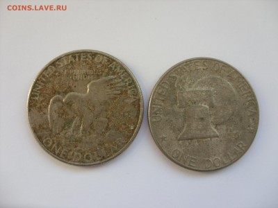 1 доллар США 1972 и 1976 (с номинала). - 1 USD замученные - 1.JPG