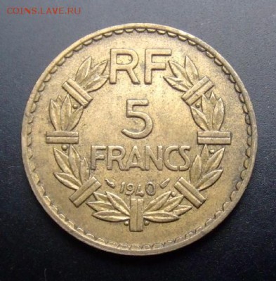 2 - Франция 5 франков (1940) Р