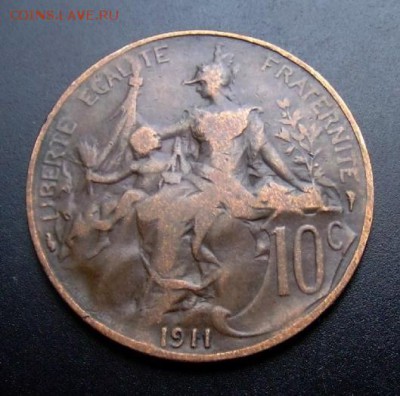 2 - Франция 10 сантимов (1911) Р