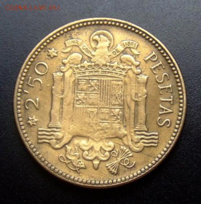 2 - Испания 2,5 песеты (1953) Р