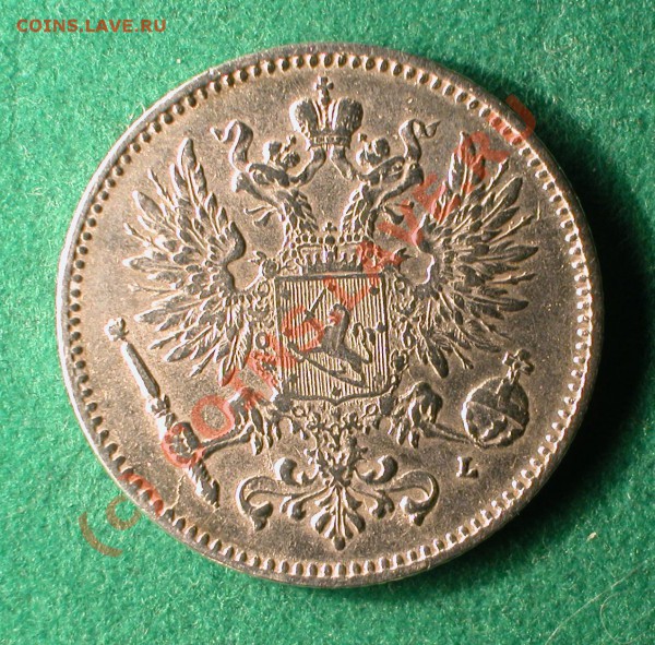 50 пенни Рус. Финляндия 1908 г.  до 21.03.10   22-30 МСК - 50 пенни 1908г аверс