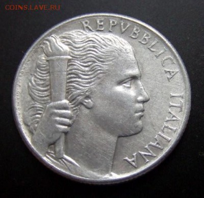 2 - Италия 5 лир (1950) «Виноград» алюм. А