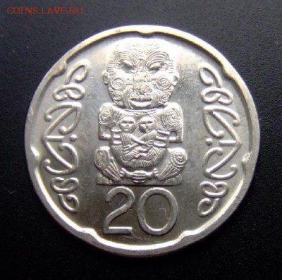 2 - Новая Зеландия 20 центов (2008) «Идол» (мал.диам.) Р