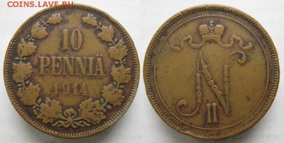 Разная инострань - 14 7  Финляндия 10 пенни 1914    140
