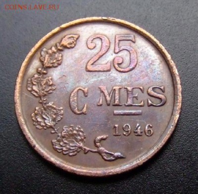 2 - Люксембург 25 сантимов (1946) №1 Р