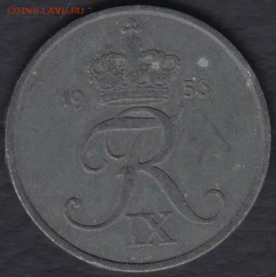 Дания 5 эре 1956 до 21.05.2014 22-00 - Дания 5 эре 1956 р