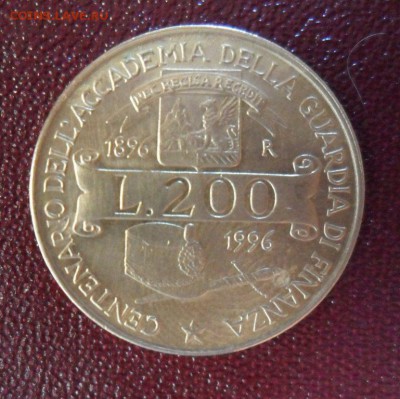 200 лир 1996 Италия, Таможенная Академия, до 23.05..21.00 Мс - SAM_7370.JPG