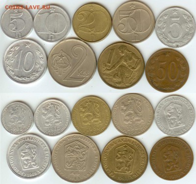Чехословакия-9 монет (1963-1986) до 21.00 мск 26.05.14 - Чехословакия