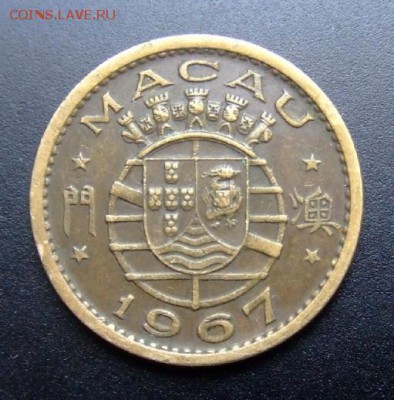 2 - Португ. Макао 10 авос (1967) ник.-лат. №1 А