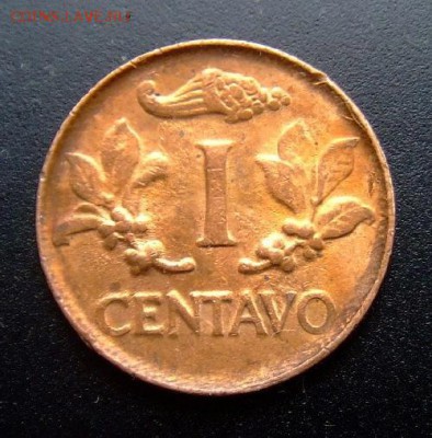 2 - Колумбия 1 сентаво (1969) (аверс-реверс – медальное)  Р