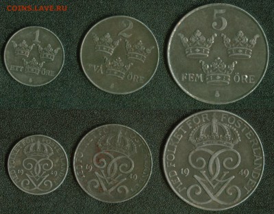 Швеция 1,2,5 оре 1949 до 22:00мск 24.05.14 - 1949