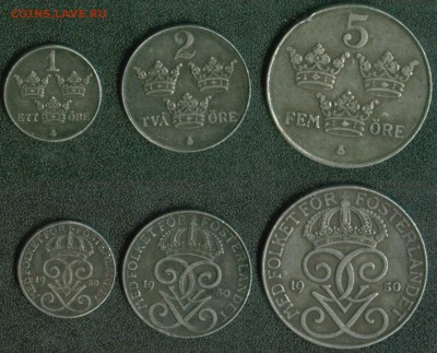 Швеция 1,2,5 оре 1950 до 22:00мск 24.05.14 - 1950