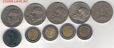 Мексика песо 1970-2008 (10шт) до 26.05.14 в 22.00мск (8932) - 4-мек1п1