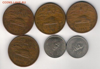 Мексика 20 сентаво 1943-81 (6шт) до 26.05 в 22.00мск (8932) - 4-мек20с1