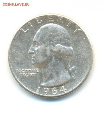 Ag. сша 25 центов 1964 . до 26.05 22:00 - 20
