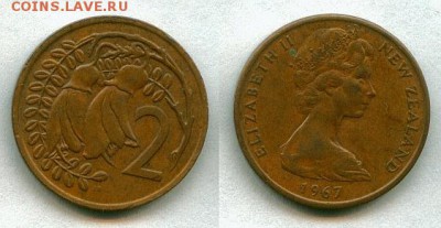 С рубля Н. Зеландия 2 ц. 1967 до 26.05.14 - Н Зеландия 2ц 1967