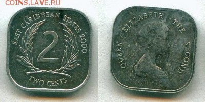 С рубля В. Карибы 2 ц. 2000 до 26.05.14 - В Карибские Штаты 2ц 2000