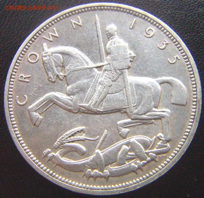 Памятная британская серебряная крона 1935; до 24.05_22.16мск - 7665