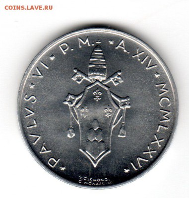 Ватикан 10 лир 1976 - img283