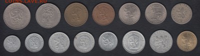 Чехословакия 15 монет до 26.05.2014 22-00 - Чехословакия р