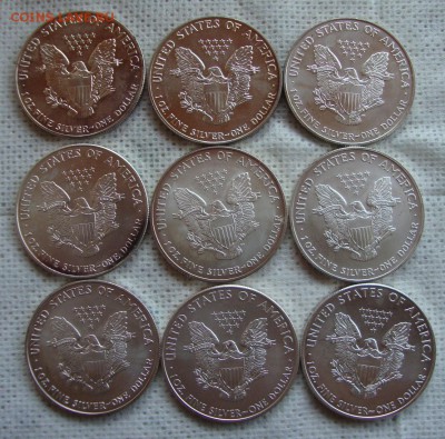 Доллары США 1988 2шт, 1998,1999,2003,2004 2шт,2009 2 шт. - B2