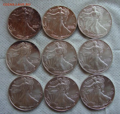 Доллары США 1988 2шт, 1998,1999,2003,2004 2шт,2009 2 шт. - B1