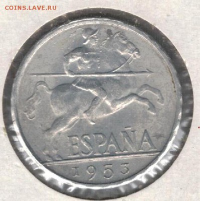 ИСПАНИЯ 10 СЕНТАВО 1953 ДО 29.05 В 22.00МСК - 4-исп