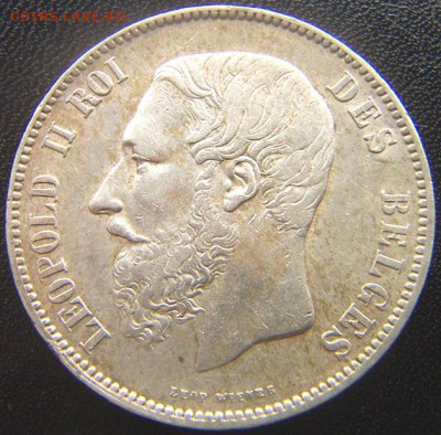 Бельгия_5 франков 1870. Крупное серебро; до 27.05_22.00мск - 8136