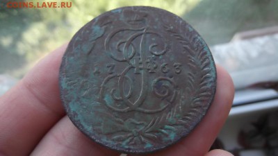 ПЕРЕЧЕКАН!!! 5копеек  1763год СПМ - DSCF1840.JPG