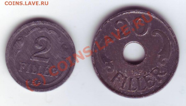 Венгрия 2 монеты 1943г. до 22-00 21.03. - Венгрия А.JPG