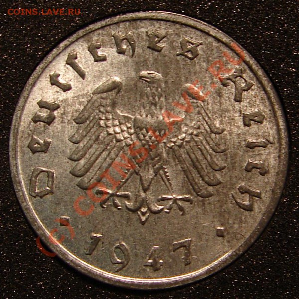 10 пфеннигов 1947F - Германия под оккупацией союзников. - 10 пф.