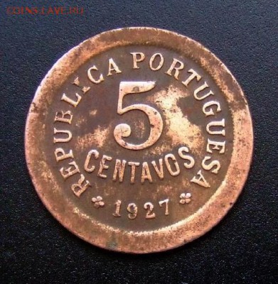 2 - Португалия 5 сентаво (1927) №1 Р