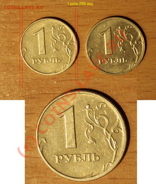 1 рубль 2006 ммд. Смещение или что за брак? - 1rub2006mmd