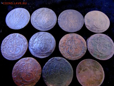 Пятаки медные 11 шт с 1761-1831 - DSC00101.JPG
