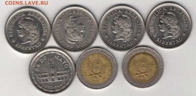 Аргентина песо 1957-95 (7шт) до 02.06 в 22.00мск (8934) - 4-ар1п