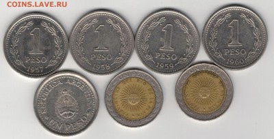 Аргентина песо 1957-95 (7шт) до 02.06 в 22.00мск (8934) - 4-ар1п1