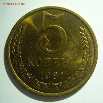 5 копеек 1981 UNC! Не наборные до 03.06.2014 в 22:10 - 5 копеек 1981_1.JPG