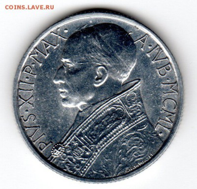 Ватикан 5 лир 1950 - img397