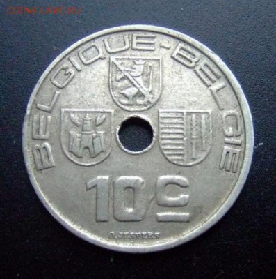 2 - Бельгия 10 сантимов (1938) Р