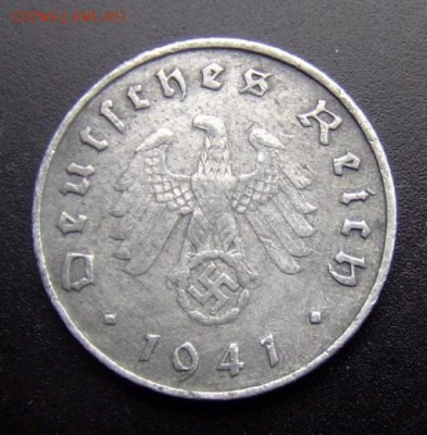 2 - Германия (3-йРейх) 10 рейхспфеннигов (1941 А) цинк А