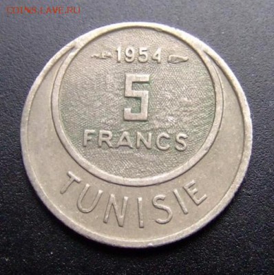 2 - Франц. Тунис 5 франков (1954) №3 Р