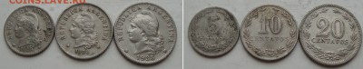 Майская распродажа монет: "инострань" и "россия" - ARGENTINA-1938-COINS-110RUB