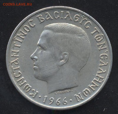 Греция 5 драхм  1966 г. До 2.06.14 г. 21-00 МСК . - Греция 5 др. 1966