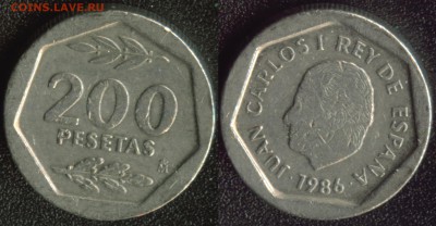 Испания 200 песет 1986 до 22:00мск 03.06.14 - Испания 200 песет 1986