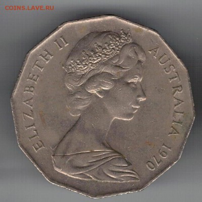 АВСТРАЛИЯ 50 ЦЕНТОВ 1970 ДЖЕЙМС КУК 05.06 В 22.00МСК (8536) - 4-ав